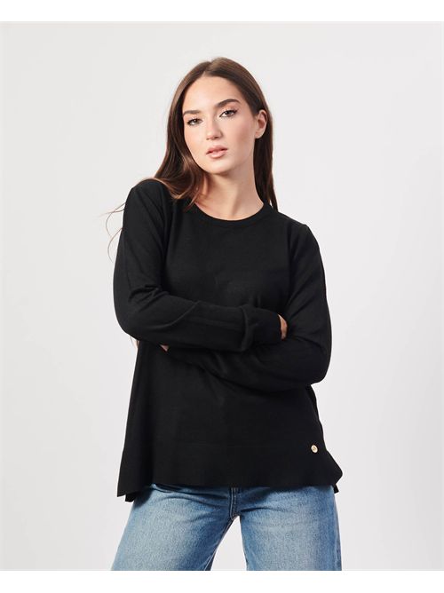 Maglia nera donna Yes Zee in misto viscosa YES ZEE | M052-RU000801